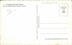 Pougues Water - Park of Hydropathic establishment - the casino - CPA