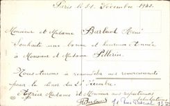 Herradura de la Feliz Ano Nuevo de las flores - CPA