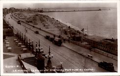 Le Havre - the Beach and Entrance of the Port - CPA