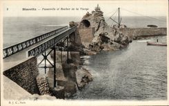 Biarritz - Passerelle et Rocher de la Vierge - CPA 