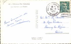 Villers en el mar - rocas con los moldes - CPA