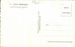 CPSM Belves Le porche de l eglise