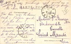 CPA Evreux la torre del reloj vista del jardin publico del teatro