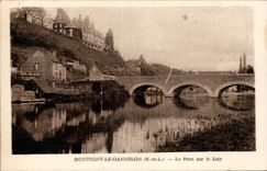 CPA Montigny le Gannelon Le pont sur le Loir