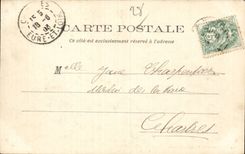 CPA Castle of Courtalain Seen from of the place of the Markets