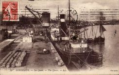 Bordeaux - Les Quais Bateaux - CPA 