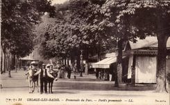 Uriage les Bains - Les Promenades - ane - donkey - CPA 