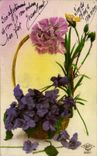 Fleurs Oiellet - Carnation - CPA 