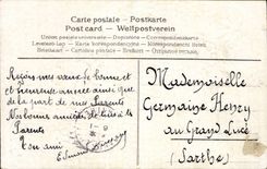 Fleurs violette - violet - CPA 