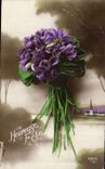 Fleurs Violette - Violet - CPA 