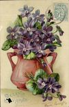 Fleurs Violette - Violet - CPA 