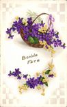Fleurs Violette - Violet - Bonne Fete - CPA 