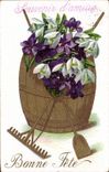 Violeta de las flores - purpura - amistad del recuerdo - CPA