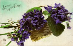 Fleurs Violette - Violet - Bonne Annee - CPA 
