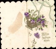 Buen ano feliz de las flores - CPA