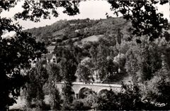 Saint Leonard of Wood - the Bridge on the Sarthe and the Valley - CPA