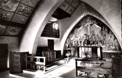 Frescos de las nieves de Nof del santuario de CPSM Valberg de Genevieve Mangin