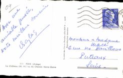 CPSM Foix el castillo visto de la manera de Notre Dame