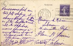 CPA Le Havre law courts and the boulevard of Strasbourg Tram