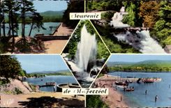 CPSM St Ironwood the lake cascades the sheaf the basin the beach and landing stage