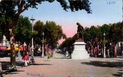 CPSM Beziers Statue Paul Riquet on the alleys Paul Riquet
