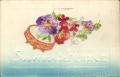 La decoracion de CPA Fantaisie borda el recuerdo de Fleurs de Francia