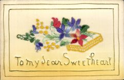 La decoracion de CPA Fantaisie borda a mi amor querido