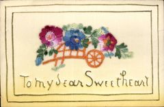 CPA Fantaisie Decor brode To my dear sweetheart