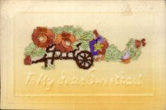 CPA Fantaisie Decor brode To my dear sweetheart