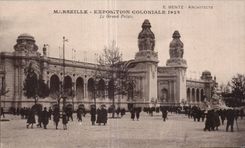 CPA Marseille Exposition coloniale 1922 Le grand palais