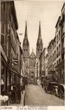 CPA Clermont Ferrand the street of the Fats and the cathedral