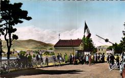 CPSM Hendaye free Spanish Border the international bridge at the Irun bottom