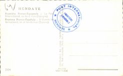 CPSM Hendaye free Spanish Border the international bridge at the Irun bottom