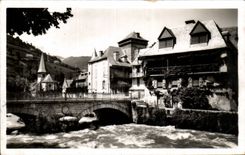 CPA Arreau Valley Aure Old women houses at the edge of Neste