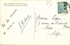 CPA Arreau Valley Aure Old women houses at the edge of Neste