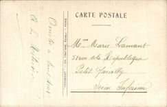 CPA Fantaisie Fleurs Oiseau Bonne fete