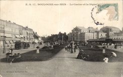 CPA Boulogne on Sea the casino and the dam Tram