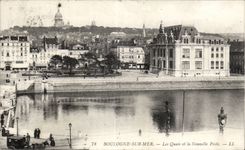 CPA Boulogne on Sea quays and the new Post office