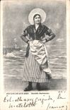 CPA Boulogne on Sea Matelotte Boulonnaise Folklore Costume Trade