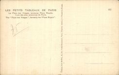 CPA Paris the place of the Vosges old Royal place