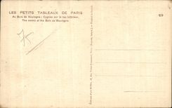 CPA Paris With the wood of Boulogne Swans on the lower lake