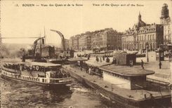 CPA Rouen Seen of the quays and the Seine