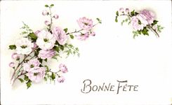 - Fleurs - Bonne Fete - Happy Birthday - CPA 