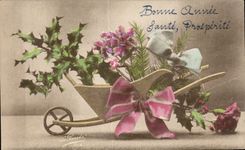 - Fleurs - Bonne Annee - Happy New Year - CPA 