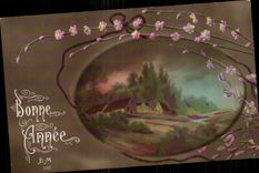 - Fleurs - Bonne Annee - Happy New Year - CPA 