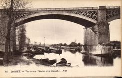 Moret sur Loing - Vue sur le Viaduc et le Canal - CPA 