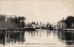Moret sur Loing - Vue prise sur le Loing - CPA 