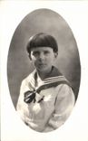 Fantaisie - Enfants - Stern little boy in sailor suit CARTE PHOTO -