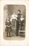 Fantaisie - Enfants - Proud children and her family CARTE PHOTO -