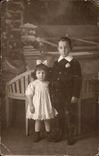 Fantaisie - Enfants - Brother and sister CARTE PHOTO -